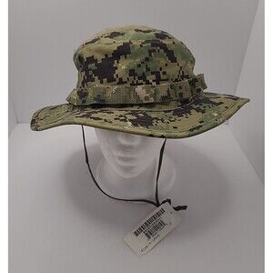 Sekri Industries Camo Boonie Bucket Hat Size XL Green Black Vent Military New